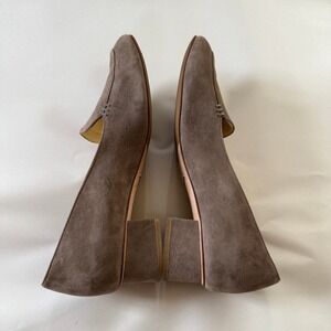 Sarah Flint Handmade in Italy Suede Loafers Block Heel Comfortable‎ Chic Sz 38.5